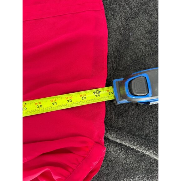 J. Crew Womens V-Neck Long Sleeve Blouse Size S Bright Pink Lightweight - Picture 6 of 9